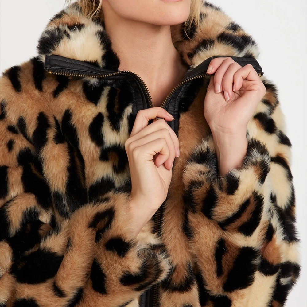 Volcom Leopard Print Faux Fur Jacket - Picture 5 of 6